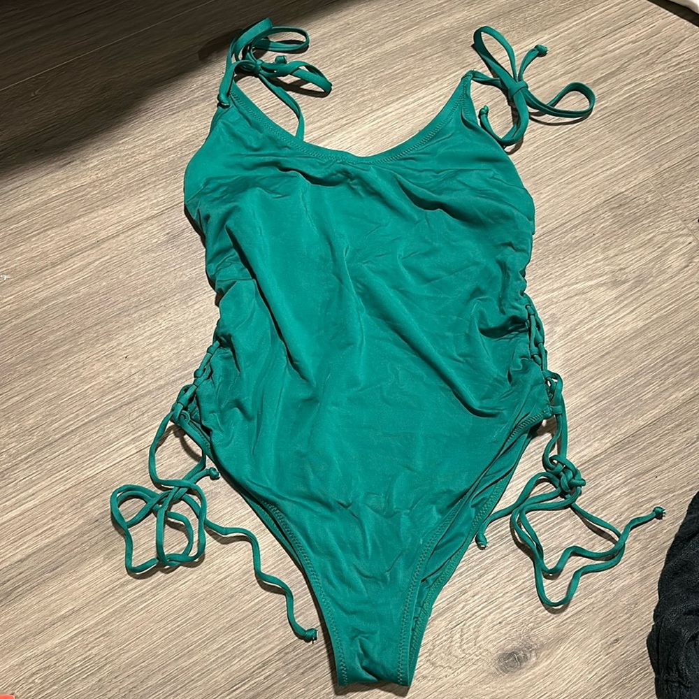 Super cute lace up swimsuit